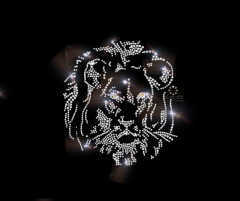 Löwenkopf Hotfix Strass Bügelbild - Majestätischer Glanz 100405 Löwenkopf Hotfix Strass Bügelbild - Majestätischer Glanz 100405