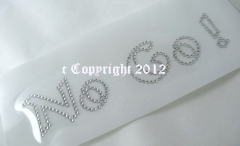 Hotfix Bügelbild Strass Schriftzug  No Go ! 120719