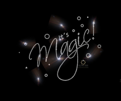 Hotfix Strass Bügelbild Applikation Strassmotiv _ Its Magic_ 120227 Bügelmotiv