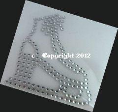 Hotfix Bügelbild Strass Schlittschuh Skater rechts 121011