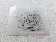 Hotfix Bügelbild Strass Rose Crystal 121129