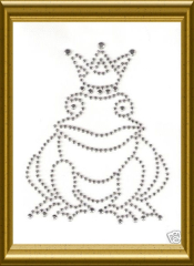 Hotfix Bügelbild Froschkönig Silber 130115