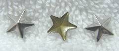 50 Hotfix Bügelnieten Stern Silber 8 mm