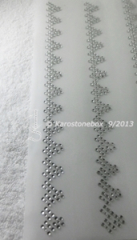 Borte Ranke Strass Bügelbild Motiv Applikation Hotfix ca. 27 x 2 cm 130827