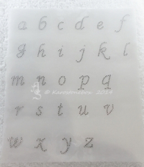 Hotfix Strass Bügelbild Klein - Buchstabe Initiale Nr.3 komplett A-Z 121205