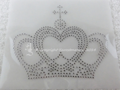 Hotfix Strass Bügelbild Glas Krone klein zur Farbwahl 141006