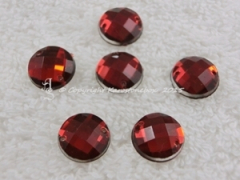 Aufnähsteine rund 12mm Rot