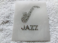 Hotfix Bügelbild JAZZ Saxophon Strass Crystal 170718