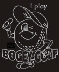 Strass Bügelbild Golf spielenI play Bogey-Golf Clea 101214