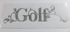 Hotfix Strass Bügelbild Schriftzug  Golf  110113