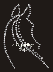 Strass Bügelbild Pferd Pferdenacken Pferdekopf 110225