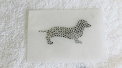 Hotfix Strass Bügelbild Bügelmotiv Hund Tekel Dackel 170202