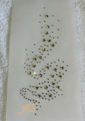 Bügelbild Stern Stern Sternenbild Borte Gold Crystal 190920