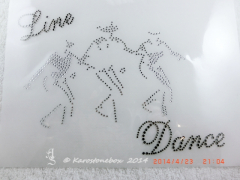 LINE DANCE Country Crystal-Black Diamond - Strass Bügelbild 140322