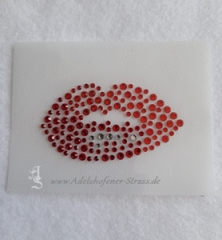 Hotfix Strass Bügelbild Strassbild Strass kleiner Mund 200630 Hotfix Strass Bügelbild Strassbild Strass kleiner Mund 200630