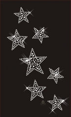 Strass Bügelbild Bügelmotiv Sterne Stern SternenHiimmel 200703
