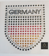 Strass Bügelbild Fahne Wappen Germany