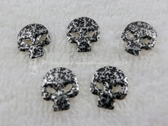 25 Hotfix Nieten Bügelnieten Skull Totenkopf schwarz Nailheads zum aufbügeln