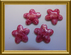 Hotfiix Nailheads 25 Blüte Marble Rot