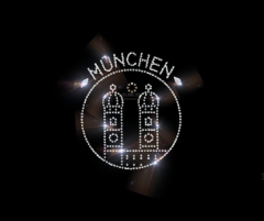 Strass Bügelbild Applikation Hotfix Motiv München 230205 Strass Bügelbild Applikation Hotfix Motiv München 230205