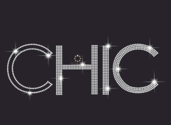 Hotfix Strass Applikation Bügelbild CHIC Strassmotiv zum Aufbügeln 240918 Hotfix Strass Applikation Bügelbild CHIC Strassmotiv zum Aufbügeln 240918