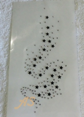 Hotfix Strass Bügelbild Stern Sternbild Chrystal Schwarz 190920 Farbwahl