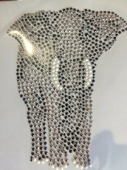 Hotfix Strass Bügelbild Tier Bügelmotiv Applikation Afrika Elefant 180709