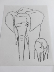 Hotfix Bügelbild Afrika Elefant Kuh mit Kind 181230