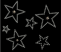 Hotfix Strass Bügelbild Sterne Sternenhimmel Chrystal 100828 Hotfix Strass Bügelbild Sterne Sternenhimmel Chrystal 100828
