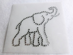Bügelbild süßer Strass Elefant 120329