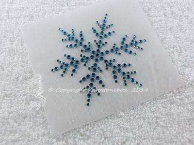 Hotfix Strass Bügelbild Eiskristall Aquamarin 141201 Applikation Strassbild