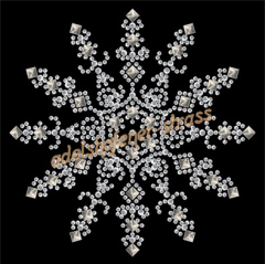XL Schneeflocke Hotfix Strasssteine Bügelbild Applikation Eis Flocke Stern Crystal 130521-10sa[1]
