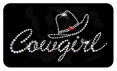 Strass Cowgirl Reiten Western – Hotfix Bügelbild 130503-06