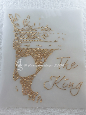 Strass Bügelbild Totenkopf „The King“ 110515 – Skull Metallstuds Applikation