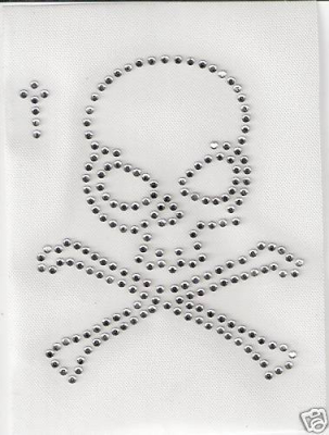 Strass Bügelbild kleiner Totenkopf Skull 130717 – Applikation 10 x 8 cm