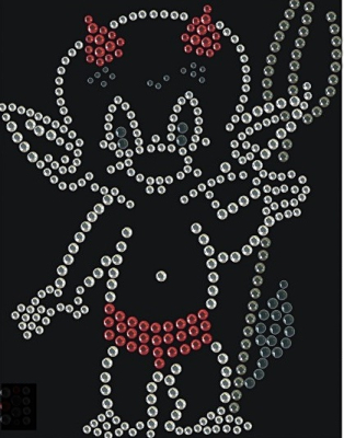 Strass Bügelbild süßer Teufel Teufelchen 120812 – Motiv 10 x 8 cm