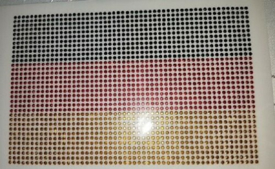 Bügelbild Deutschland Fahne groß 120215 – Fußball Fan Motiv 19 x 13 cm