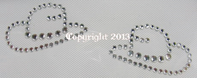 Hotfix Strass Bügelbild 2 kleine Stetson Cowboyhut Western Crystal 130407 Applikation